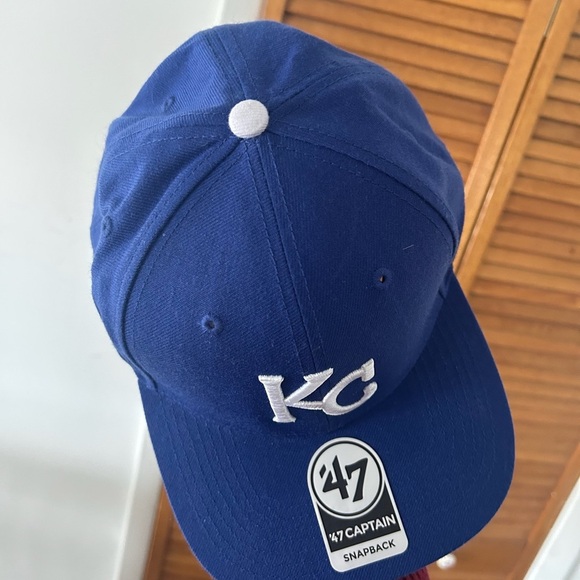 ‘47 MLB Kansas City Royals Blue Baseball Athletic SnapBack Captain Hat NWT - Picture 5 of 7